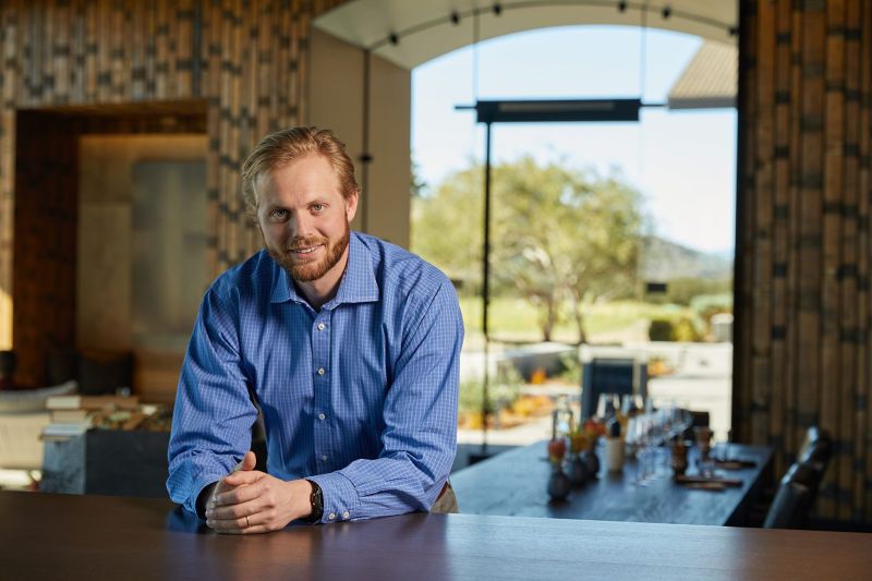 Owner and General Manager Olav Goelet. Clos du Val Winery, Napa Valley