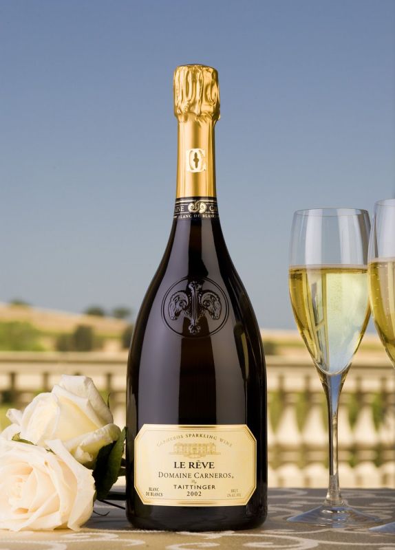 Domaine Carneros, beauty shot, Napa CA.