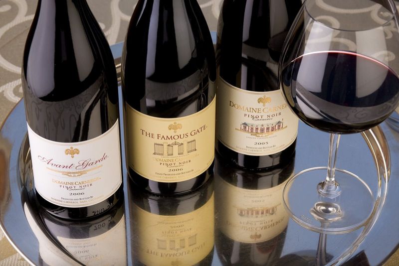 Domaine Carneros Winery, Beauty Shot, Pinot Noir. Napa CA.