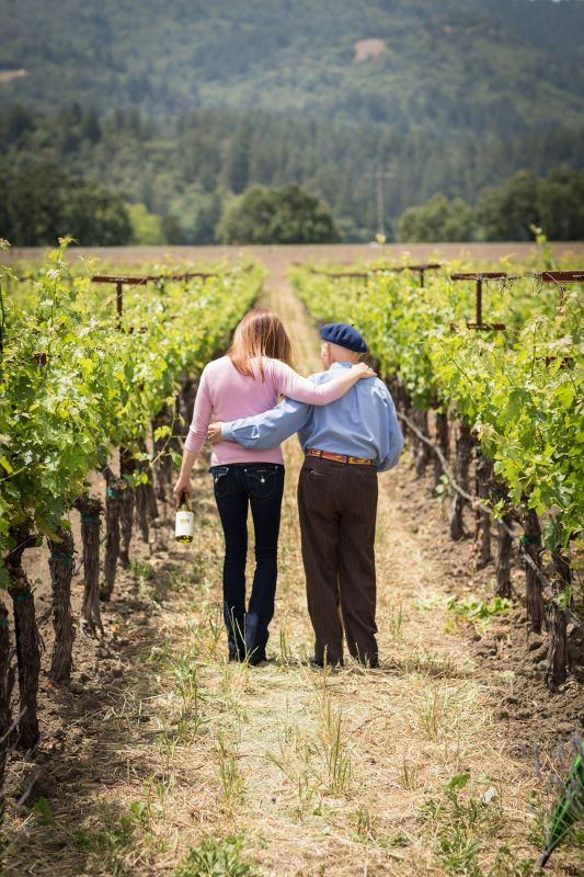 Grgich Hills Mike Grgich in the Vineyards